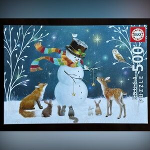 500-piece puzzle “Snowman and Friends” by Educa